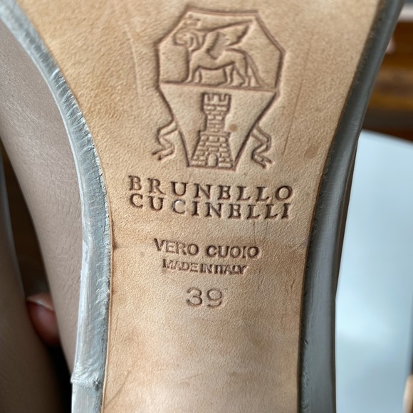 Brunello Cuccinelli leather mule peep toe boots 39 - Picture 6 of 6